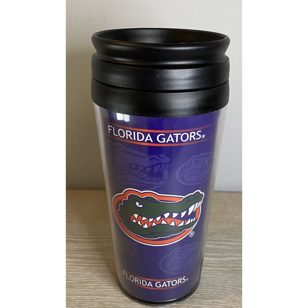 University of Florida Gators Travel Tumbler‎ Mug Cup Spill Proof Lid New